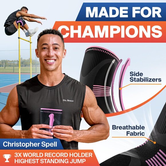 DR. BRACE ELITE Knee Brace with Size Stabilizer (2 Pack) (Orion, Small) - Picture 3 of 6